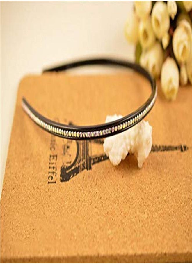 Suoirblss 6 Pcs Rhinestone Headband Headwear With Teeth Hair Hoop Head Band Hair Band Nonslip Teeth Hairband For Women (Single Row Crystal)  - Image 5