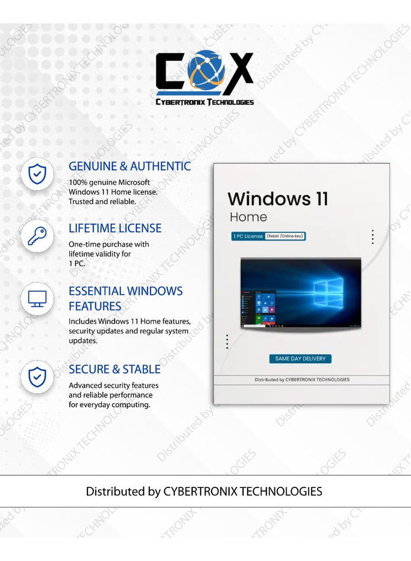 Quick Heal Microsoft Windows 11 Home | 1 PC License (Retail / Online Key) + Quick Heal Antivirus Pro for 1 Window Device 1 Year | Digital Subscription | SAME DAY DELIVERY - Image 2