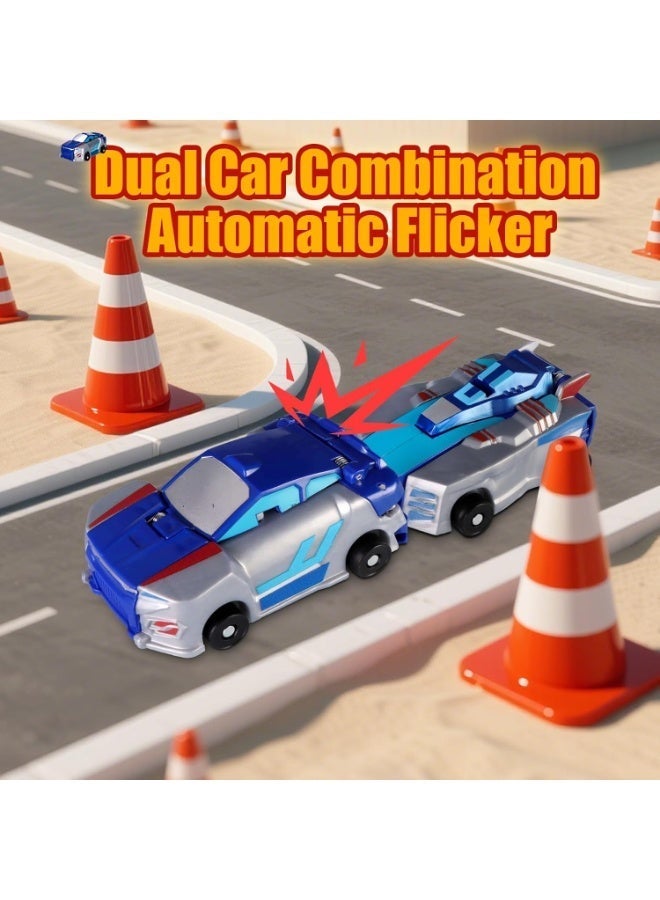 Collision Transforming Dinosaur Car Toy, 2-in-1 Magnetic Dinosaur Transformer Car, Boys and Kids Toys, Christmas Birthday Gift(Blue) - Image 5