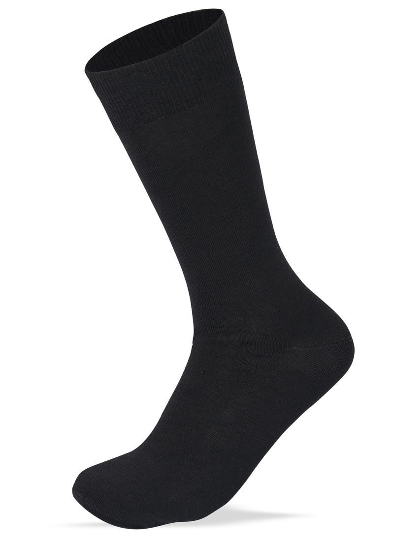 SAM SOCKS Men Set of 3 Classic Socks Plain Black-Navy Blue-D.Grey  - Image 4