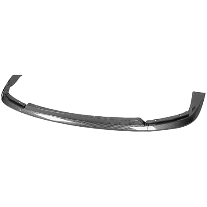 Cryfokt Front Bumper Chin Lip, Front Bumper Lip Chin Spoiler 3 Sections Design for Automotive Modifications (Carbon Fiber Style) - Image 1