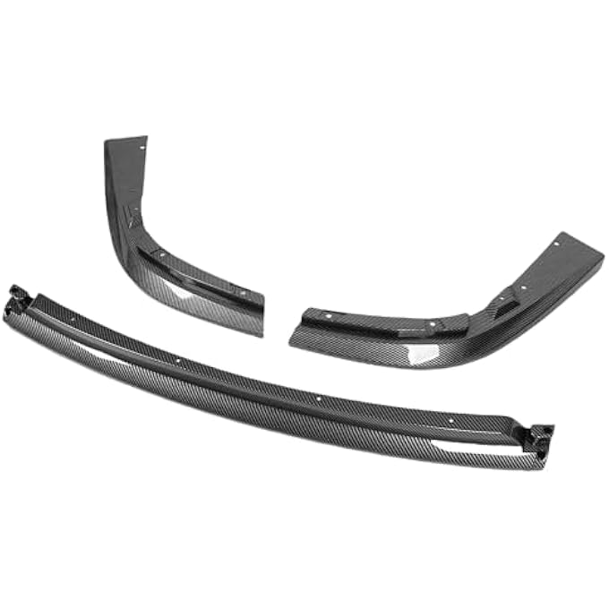 Cryfokt Front Bumper Chin Lip, Front Bumper Lip Chin Spoiler 3 Sections Design for Automotive Modifications (Carbon Fiber Style) - Image 4