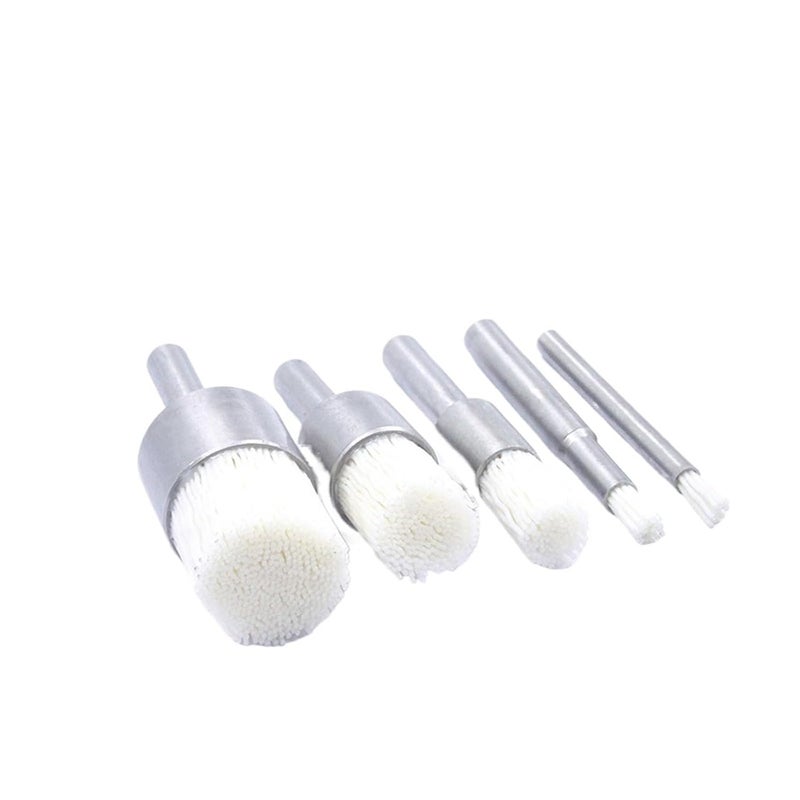 Abrasive Nylon End Brush CNC Drill Use End Brushes Ceramic Abrasive Nylon Surface Finishing Inner Diameter Deburring Power Tools Polishing Rust Removal(Grit180 Diameter12mm) - Image 1