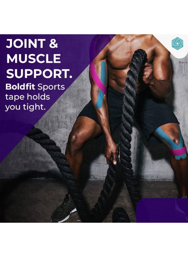 BOLDFIT BOLDFIT Kinesiology Tape Knee support Shoulder Muscle Tape Sports Injury Tape Pain Tape Kinesiology Tape  - Image 3