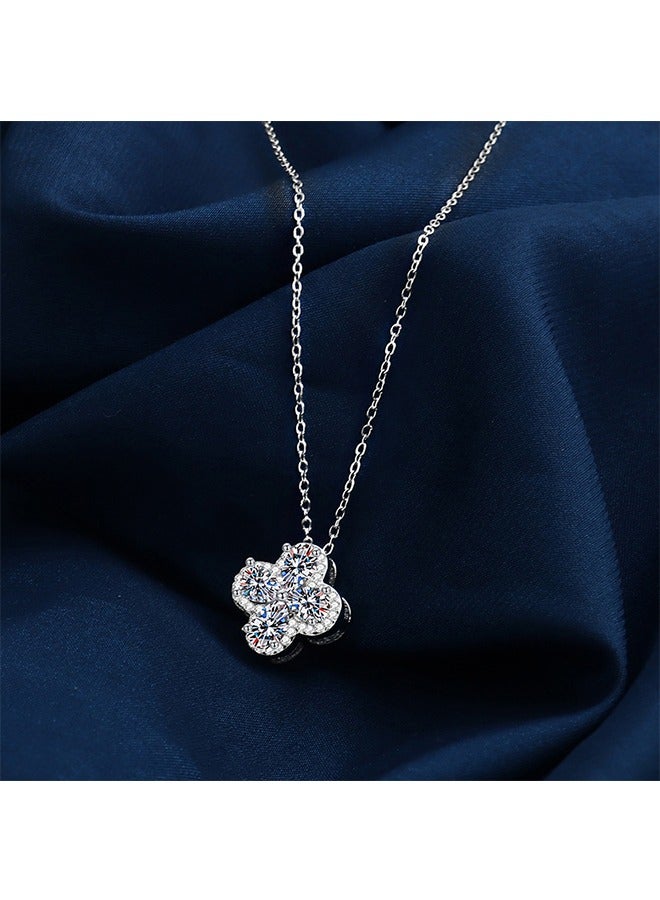 Beyond Four Leaf Clover Diamond Necklace, Anti Rust and Anti Fading Necklace, Fashion Jewelry Gift (Silver) - Image 2