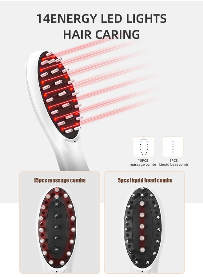Lemon Red and Blue Light Vibration Scalp Massage Comb, Hand-Held Comb-Shaped Low Level Laser Therapy To Promote Hair Growth in Women and Men  - Image 4