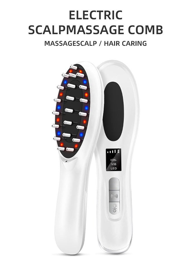 Lemon Red and Blue Light Vibration Scalp Massage Comb, Hand-Held Comb-Shaped Low Level Laser Therapy To Promote Hair Growth in Women and Men  - Image 5