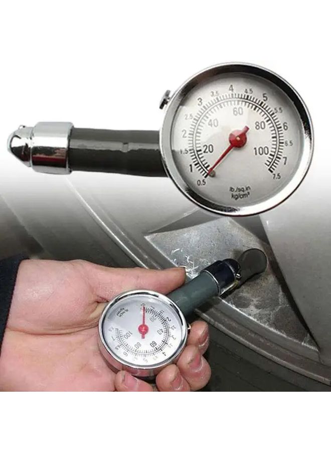 Black Heavy Duty Tire Pressure Gauge Dual Scale PSI KPa Portable Air Meter for Truck Car Motorcycle - Image 2
