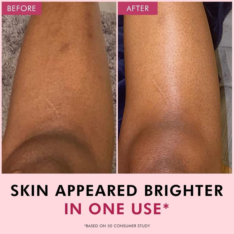 MCaffeine Brightening Raspberry Body Scrub | Tan Removal | AHAs - Lactic & Glycolic Acid, Niacinamide | Vitamin C Rich for Brighter, Soft Skin | Remove Dry, Dead Skin | Fruity Berries Aroma - 175g - Image 4