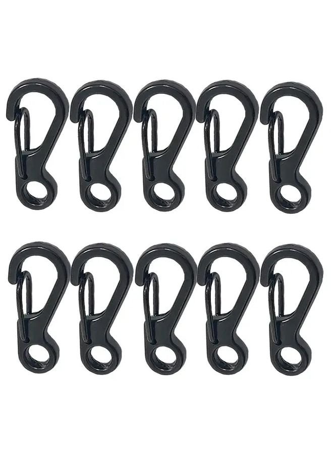 10pcs Gray Heavy Duty Mini Clips Secure Locking Spring Snap Hooks for Keychain Backpack Camping - Image 3