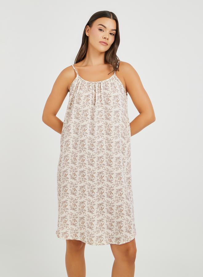 ستايلي فستان ستيلي قطن شاش بطبعة زهور - Image 2