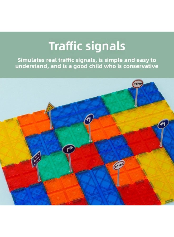 Color Window Magnetic Film Sliding Rail Transit Electric Car Building Blocks Children's Educational Magnetic Matching Toy Gift-Specifications:Rail Car 266pcs (storage Bucket Included)  - Image 4