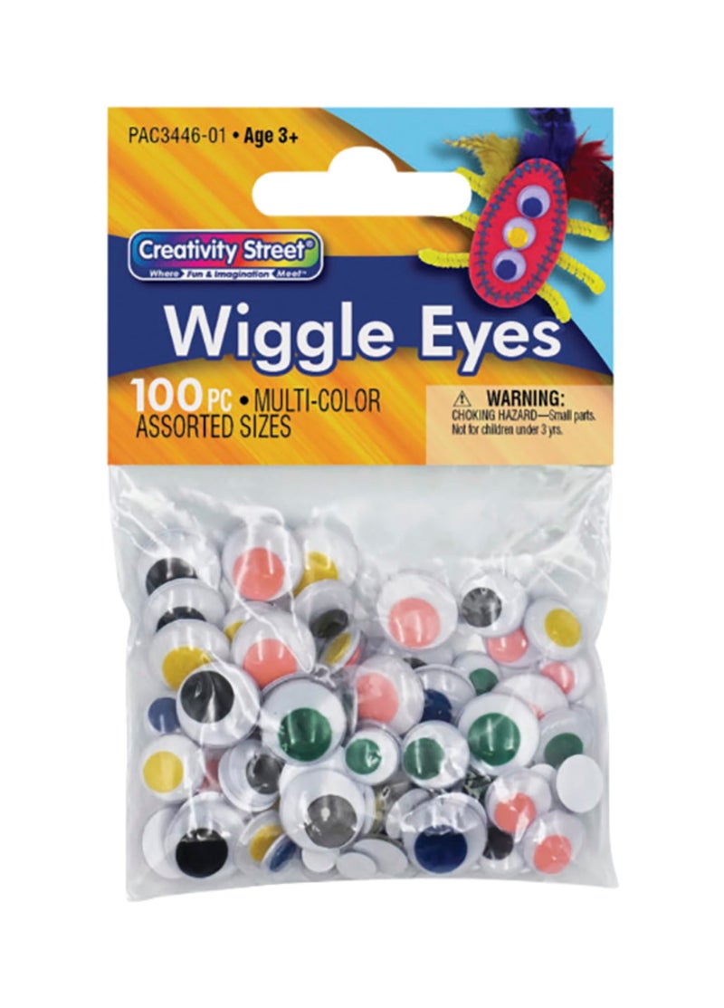 Creativity Street Wiggle Eyes Assorted Sizes and Colors 100Piece CKC344601