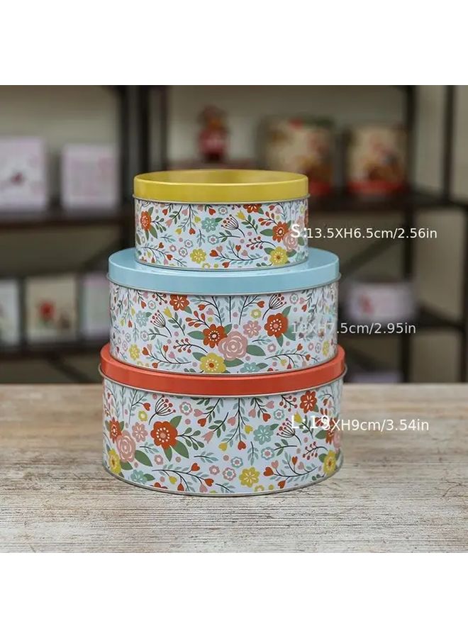3pc Tinplate Storage Canisters Set with Airtight Flip Top Lids BPA Free Pantry Containers - Image 3