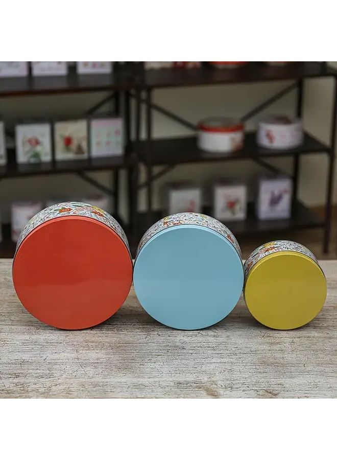 3pc Tinplate Storage Canisters Set with Airtight Flip Top Lids BPA Free Pantry Containers - Image 5