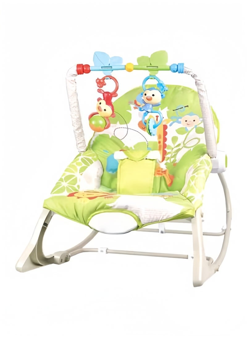 Halamodo Baby Bouncer Rocker – Soothing Infant Seat with Hanging Toys, Vibration, and Music, for Newborns to Toddlers, Safety Harness Included - Image 2
