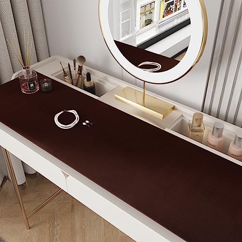 CRE8TIVE Colored Self Adhesive Velvet Flocking Liner for Jewelry Drawer Liner 12"x80" Brown Velvet Wallpaper Peel and Stick Fabric Felt Liner Brown Contact Paper for Box Lining Art Crafts Home Decor - Image 5