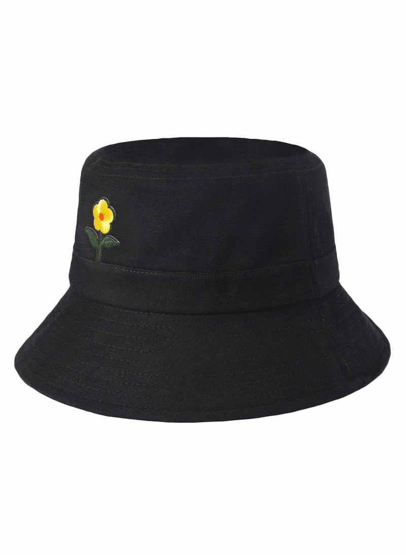 Y&D Unisex Fashion Embroidered Bucket Hat Summer Fisherman Cap for Men Women Teens - Image 4