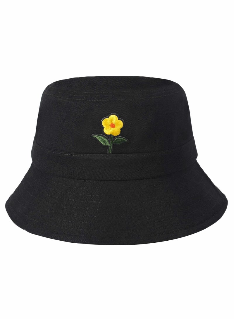 Y&D Unisex Fashion Embroidered Bucket Hat Summer Fisherman Cap for Men Women Teens - Image 1