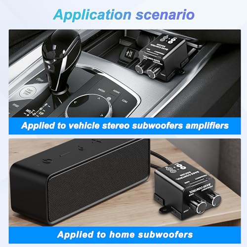 MEIRIYFA RCA Bass Knob for Car Amplifier Volume Control Knob Universal Car Audio Gain Regulator Remote Controller Adjust Knob for Subwoofer Equalizer Crossover - Image 5