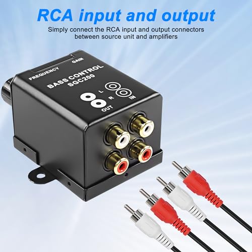 MEIRIYFA RCA Bass Knob for Car Amplifier Volume Control Knob Universal Car Audio Gain Regulator Remote Controller Adjust Knob for Subwoofer Equalizer Crossover - Image 2