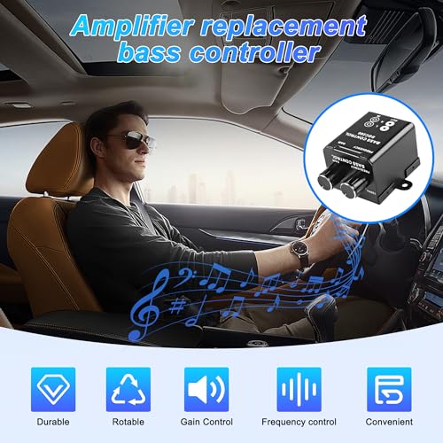 MEIRIYFA RCA Bass Knob for Car Amplifier Volume Control Knob Universal Car Audio Gain Regulator Remote Controller Adjust Knob for Subwoofer Equalizer Crossover - Image 4