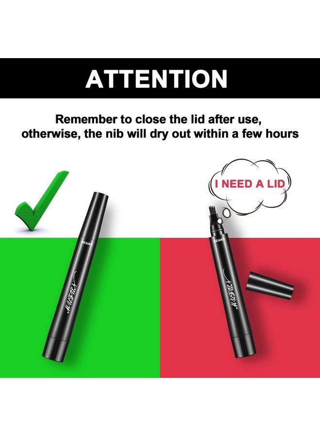 MUFUN 2Pcs Beard Pencil Filler For Men Sweat Proof Water Resistance Long Lasting & Natural Finish Barber Pencil Enhance Facial Hair Mustache Repair Shape(Black) - Image 3