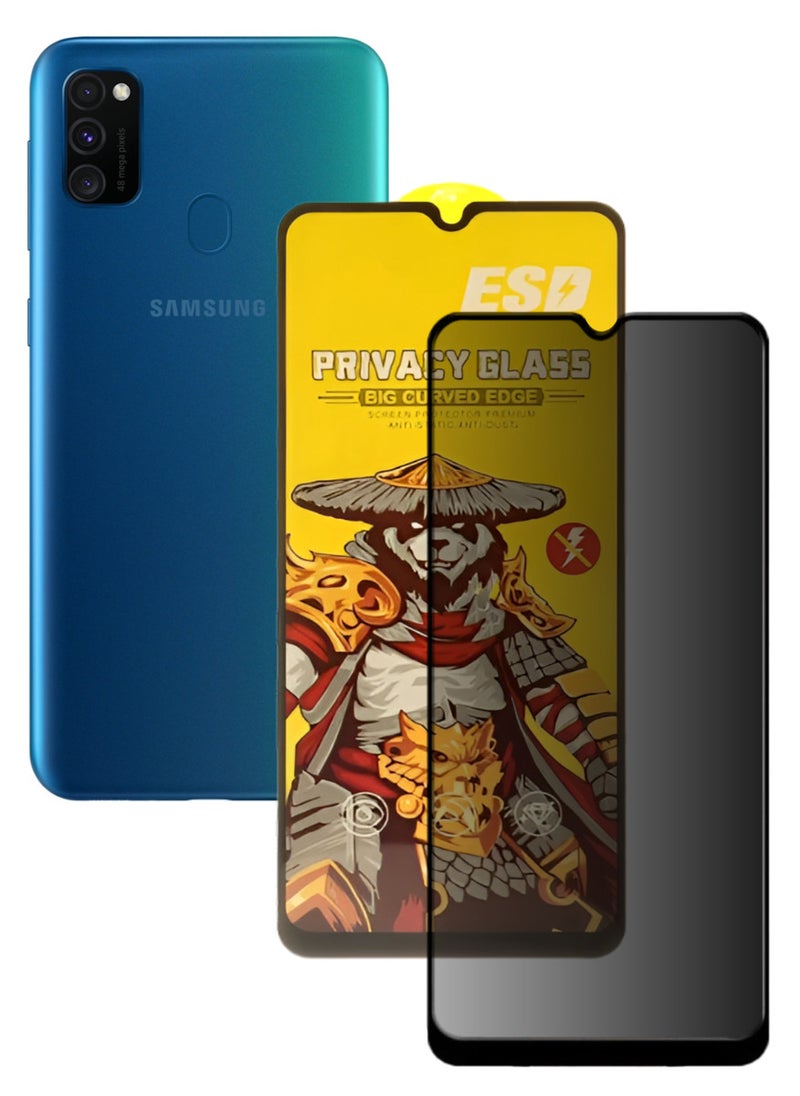 ESD Tempered Dustproof Privacy Glass Screen Protector Compatible For Samsung Galaxy M30s - Image 1