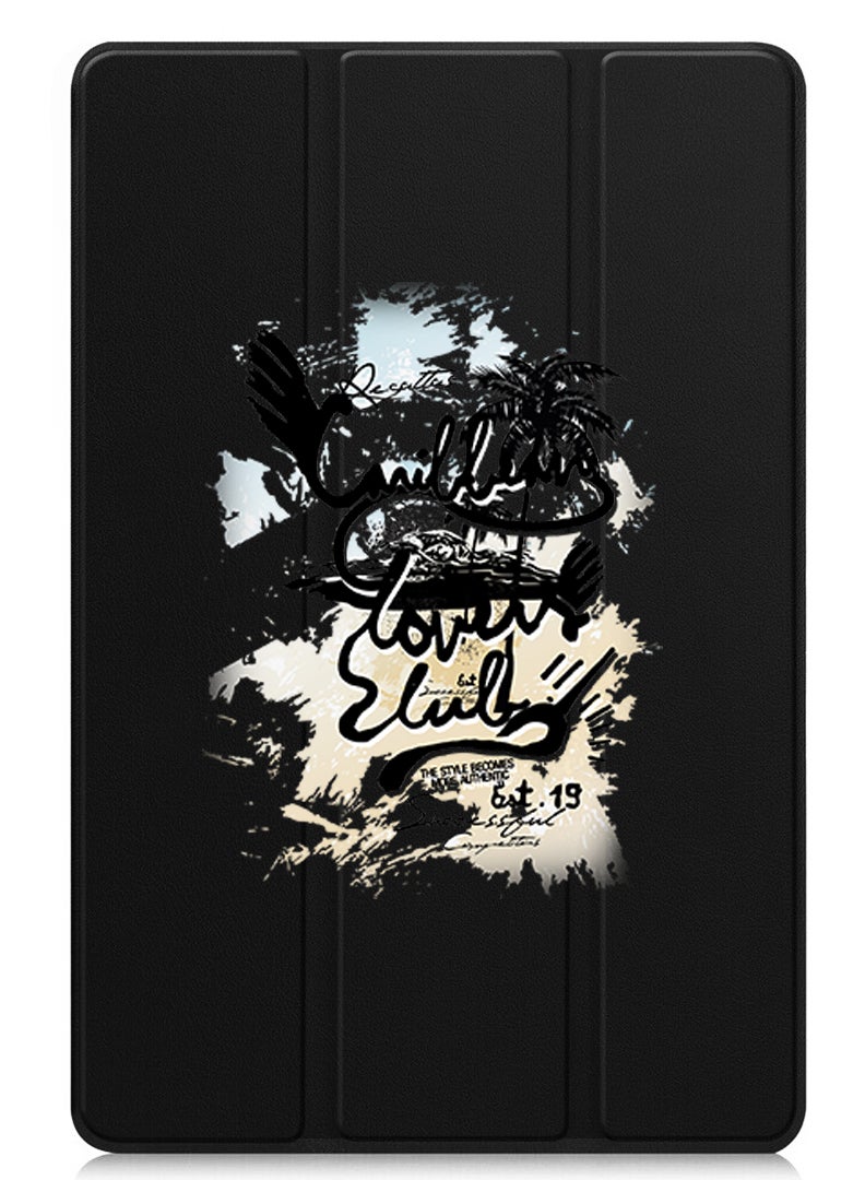 Theodor Protective Flip Case For Apple iPad Pro 13 (2024) With Trifold Stand Auto Wake Sleep Shockproof Cover Lovers club Black - Image 1