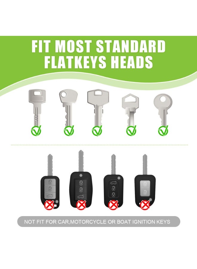 سونسر 16 غطاء مفتاح مشفر + 16 سلسلة مفاتيح مجانية و 16 بطاقة هوية قابلة للكتابة - مطاطية قابلة للتمدد تناسب معظم المفاتيح (8 ألوان) - Image 5