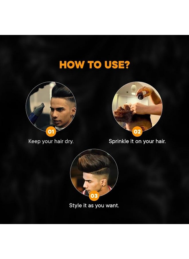 MEN DESERVE - - Hair Styling Powder Wax (10G) | For Hair Volume, Strong Hold, And Matte Hair Look | Invisible Finish Hair Powder For Men | Sulphates And Paraben Free | Hair Volume Powder For Men - Image 1