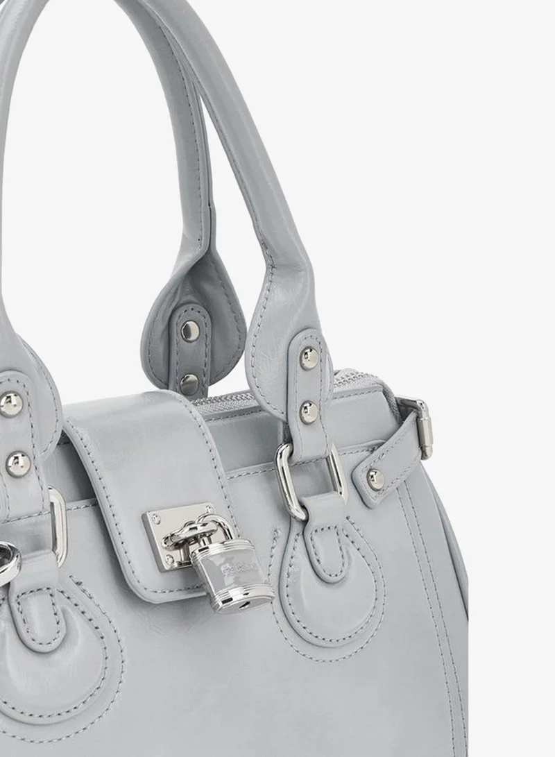 Celeste BLUE Solid Tote Bag With Detachable Strap for Women | Best Price UAE