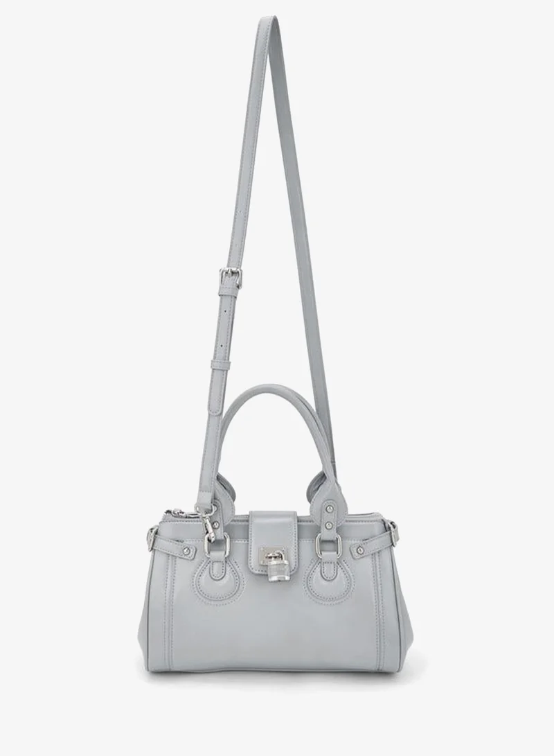Celeste BLUE Solid Tote Bag With Detachable Strap for Women | Best Price UAE