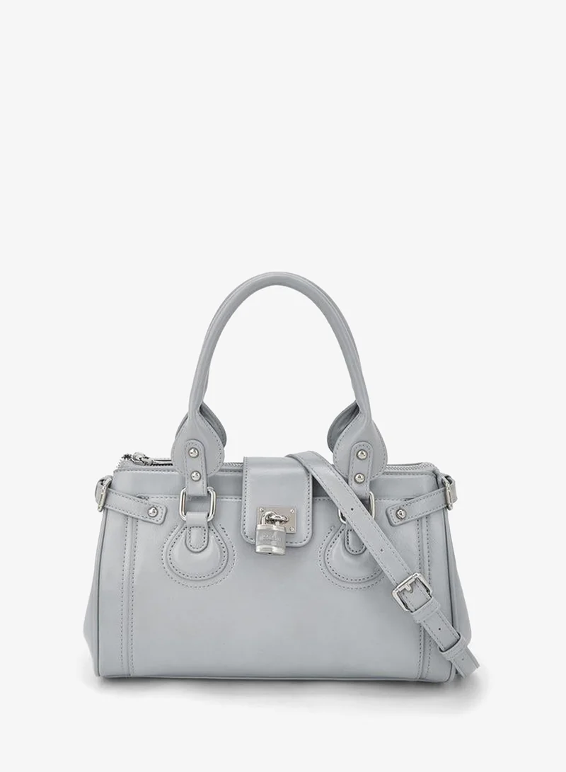 Solid Tote Bag With Detachable Strap