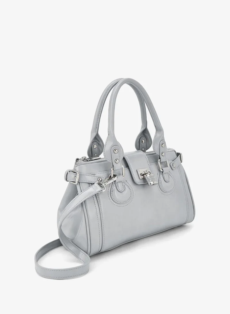 Celeste BLUE Solid Tote Bag With Detachable Strap for Women | Best Price UAE