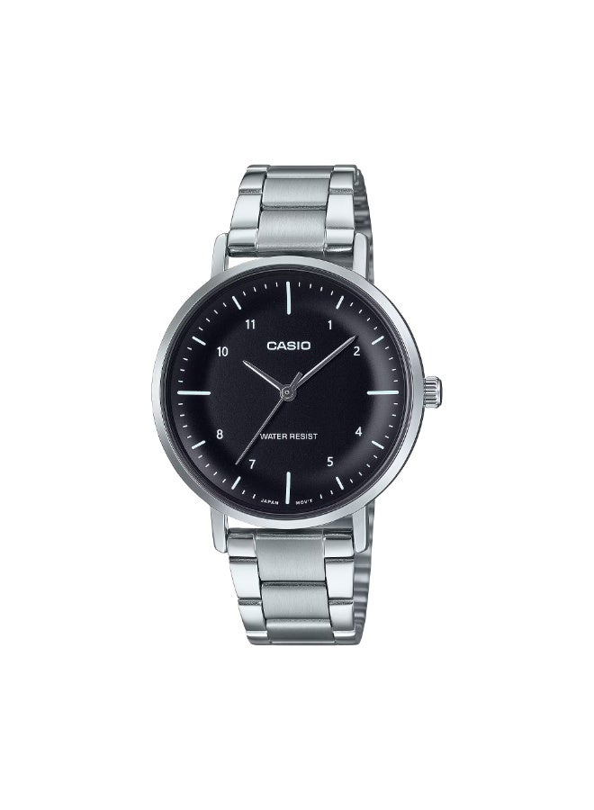 CASIO Stainless Steel Analog Concave Shaped Dial Couple Watch Set MTP-VT03D-1B + LTP-VT03D-1B - Image 2