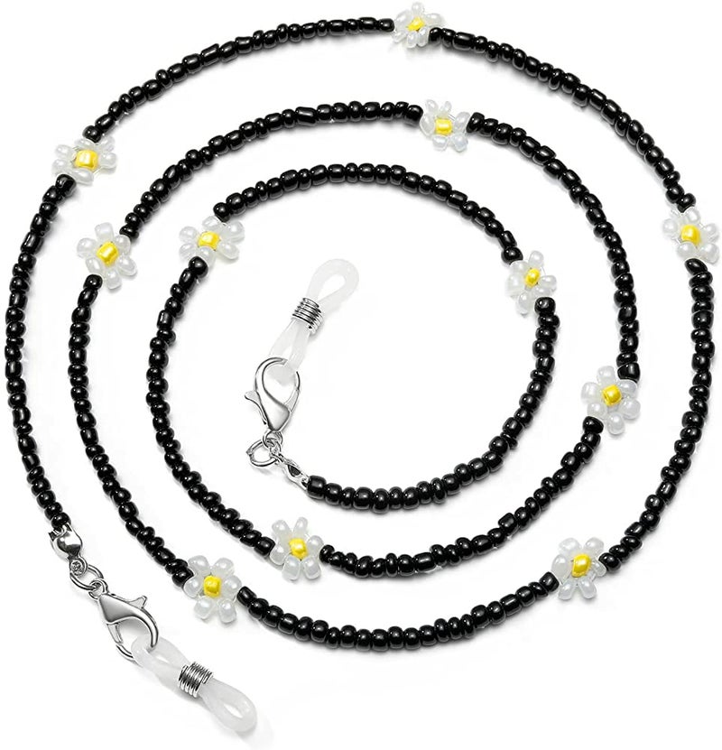 KHOLAD Mask Lanyard Eyeglasses Chain Healing Crystal Beaded Sunglasses Chains with Pearl for Women - Image 1