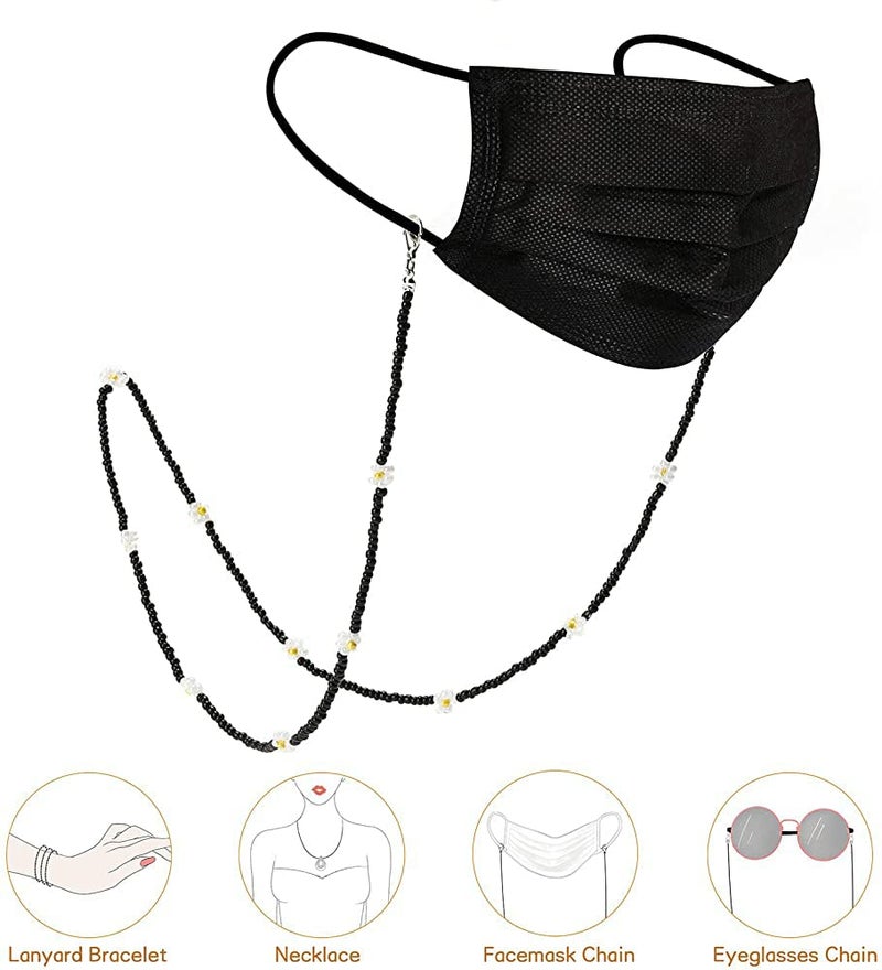 KHOLAD Mask Lanyard Eyeglasses Chain Healing Crystal Beaded Sunglasses Chains with Pearl for Women - Image 3