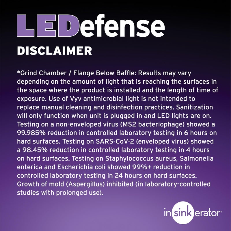 INSINKERATOR LEDefense Garbage Disposal Flange, Antimicrobial LED Accessory for INSINKERATOR Garbage Disposals, FLG-SS-LED - Image 4