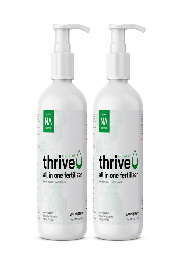 NilocG Aquatics Thrive Aquarium Liquid Plant Fertilizer - All in One Planted Tank Plant Food - Two(2) 500ml Bottles - Image 1