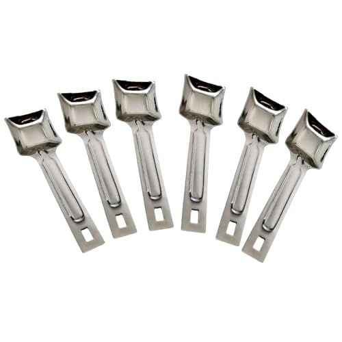 Dynore Stainless Steel Set of 6 Canister Spoons for Home and Kitchen 13.5x3 cm 130 gram - Image 1