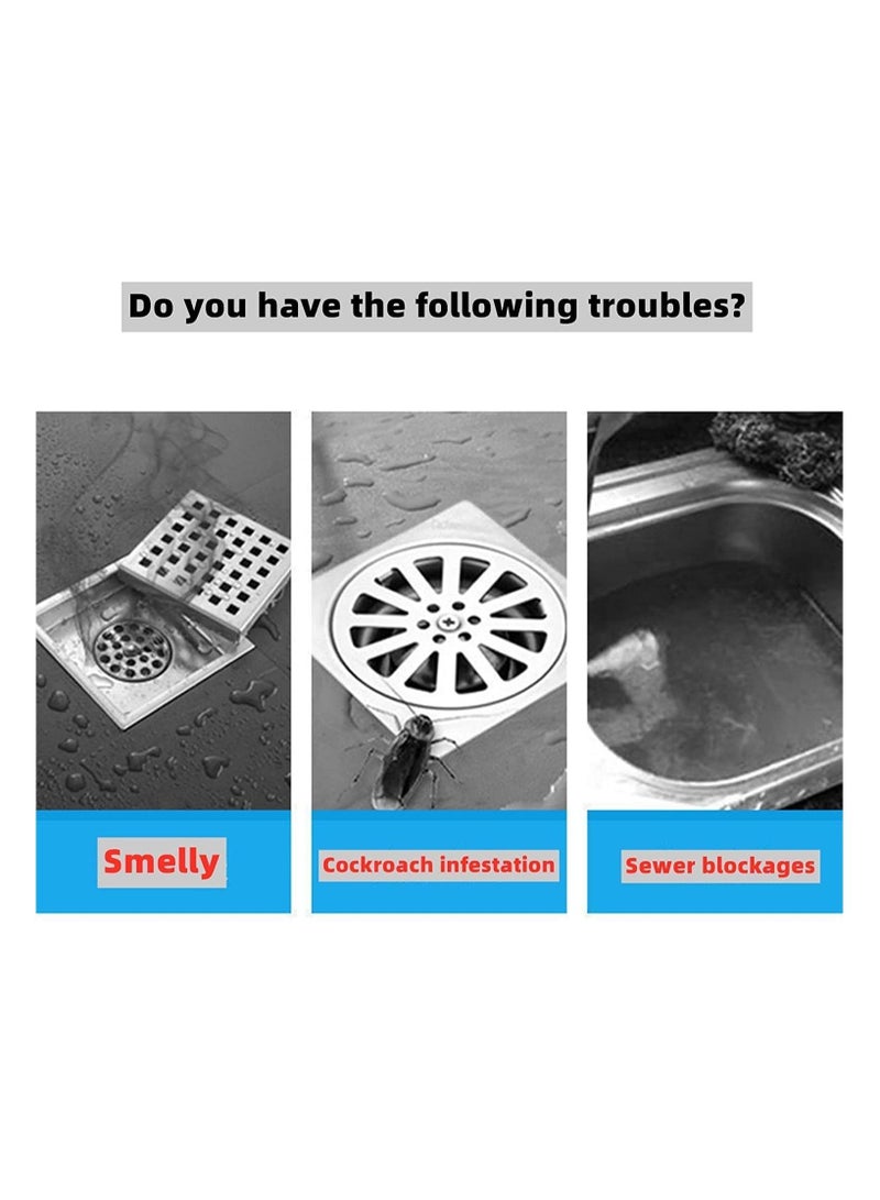 SYOSI Shower Drain Cover-Tub Stopper Floor Anti-Odor Mat,Hair Catcher Durable Silicone Hair Covers Mat, Plugs,For Kitchen, Bathroom And Laundry Etc-WHITE - Image 2