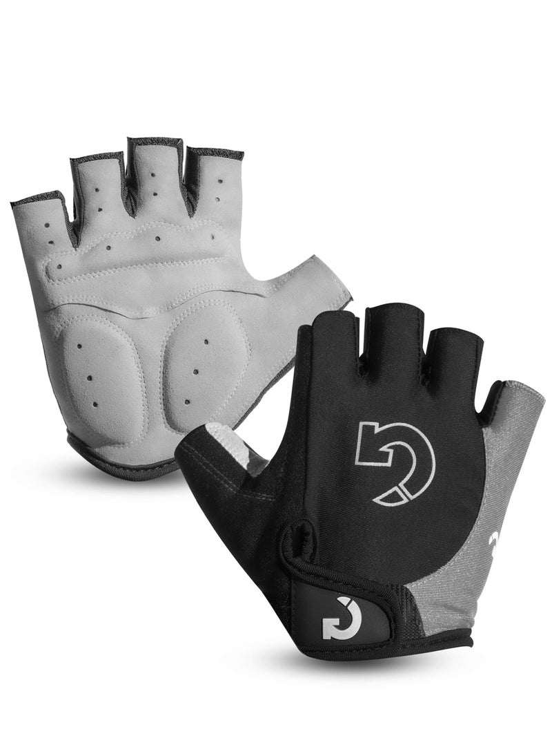 Generic Cycling Gloves Bicycle Mountain Bike for Men Women Anti Slip Shock Absorbing Padded Breathable Half Finger Short Sports Accessories, XL - Image 1