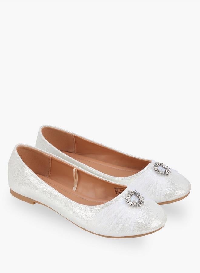 Flora Bella By Shoexpress أحذية باليرينا للفتيات بدون أربطة - Image 3