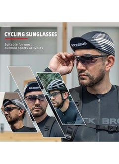 روكبروز نظارات شمسية رياضية فوتوكرومية من ROCKBROS للرجال، نظارات بيكلبول، نظارات ركوب الدراجات، نظارات شمسية للدراجات الجبلية، مع شريط مطاطي قابل للإزالة  - Image 2