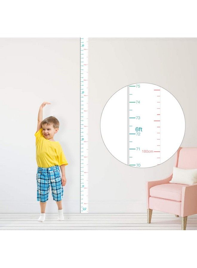 kolymax Growth Chart For Kids Height Chart Ruler Wall Decor For Measuring Kids Boys Girls White (Middle 83''X1.37'') - Image 2