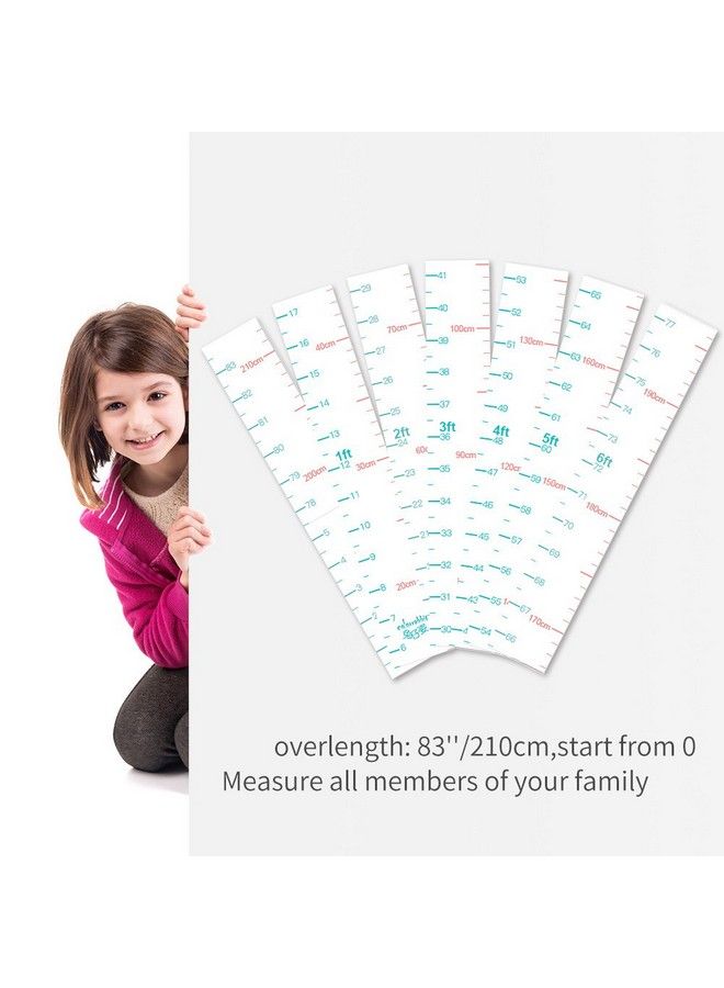 kolymax Growth Chart For Kids Height Chart Ruler Wall Decor For Measuring Kids Boys Girls White (Middle 83''X1.37'') - Image 5