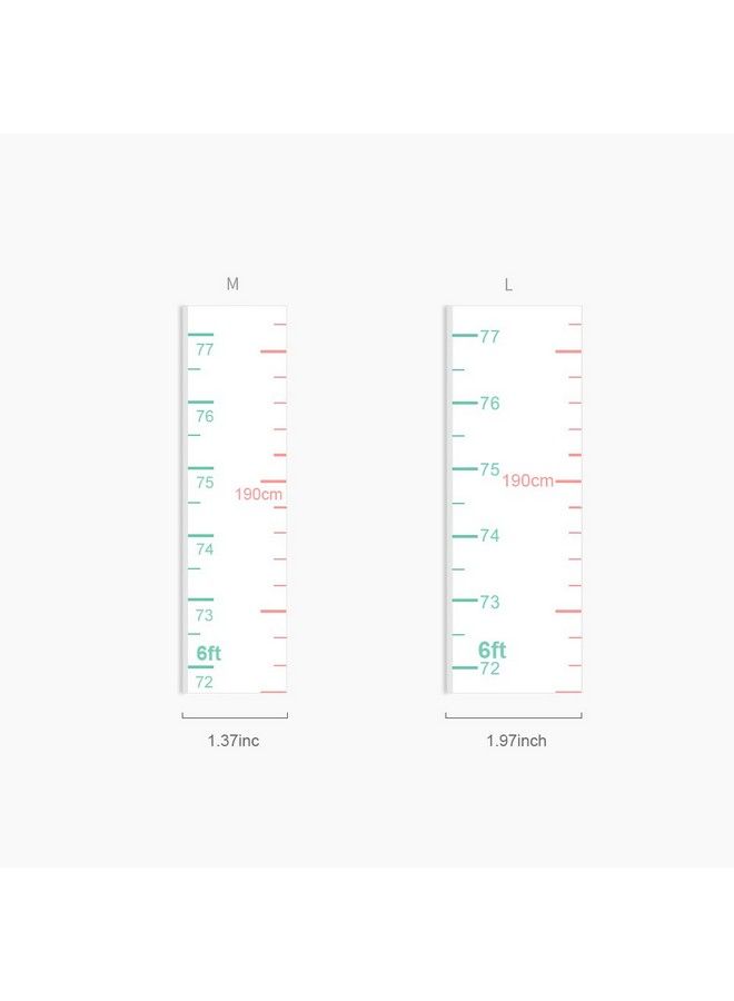 kolymax Growth Chart For Kids Height Chart Ruler Wall Decor For Measuring Kids Boys Girls White (Middle 83''X1.37'') - Image 3