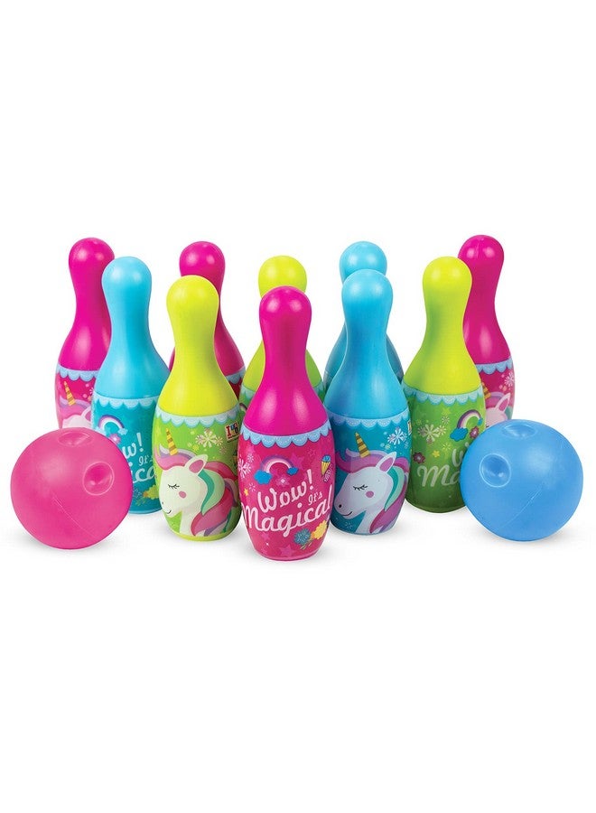 itoys Unicorn Bowling Game for Kids 10 Pin 2 Balls Bowling Set for Kids - Image 1