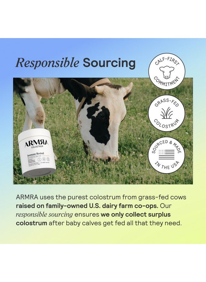 ARMRA - ARMRA Colostrum™ Premium Powder, Grass Fed, Gut Health Bloating Immunity Skin & Hair, Contains 400+ Bioactive Nutrients, Potent Bioavailable, Keto, Gluten & Fat Free (Blood Orange | 30 Servings) - Image 1